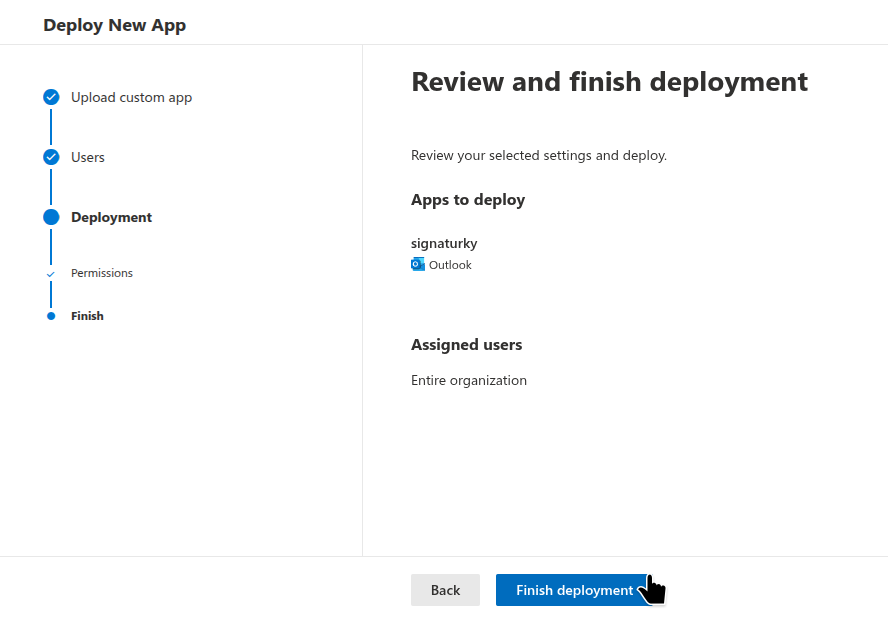Step 8 - Review and finish deployment