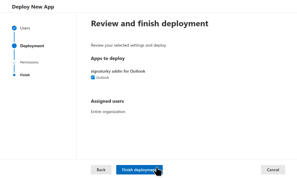Step 6 - Review and finish deployment